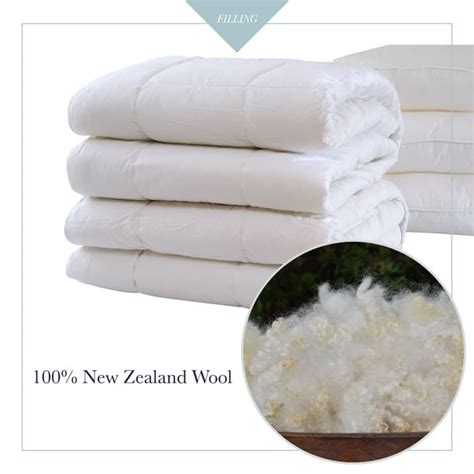 A1HC- GOTS Certified Organic Cotton 100% New Zealand Pure Wool Duvet Inserts White - Walmart.com ...