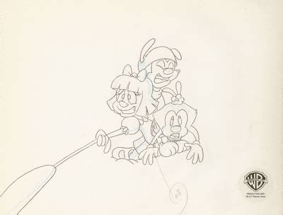 Animaniacs Original Production Drawing: "Elmyra, Wakko, and Dot ...