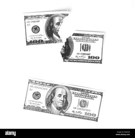 One hundred dollar bill curl Black and White Stock Photos & Images - Alamy