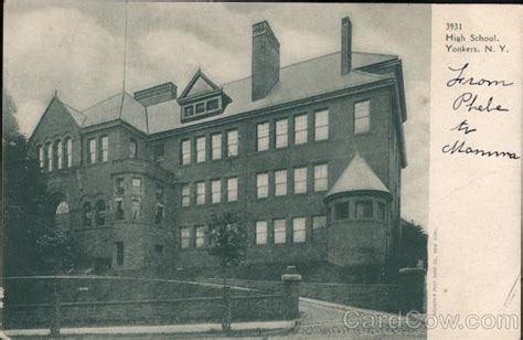 High School Yonkers, NY Postcard