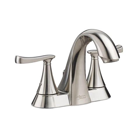 American Standard Chatfield 4 in. Centerset 2-Handle Bathroom Faucet in Brushed Nickel-7413201. ...