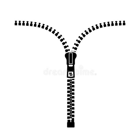 Isolated zipper stock vector. Illustration of unzip, zipper - 8839572