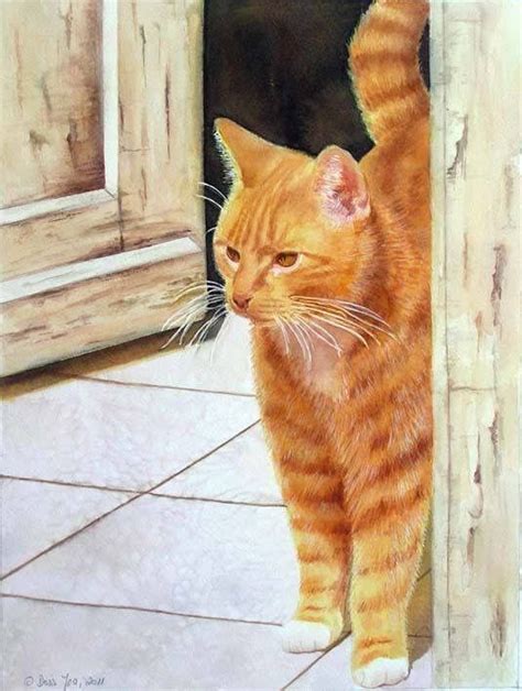 Ginger cat | Watercolor cat, Cat painting, Cats illustration