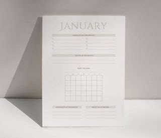 Printable Monthly Dashboard Planner Inserts – Onwards + Upwards