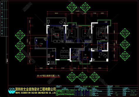 现代欧式风格家装设计完整施工图，CAD建筑图纸免费下载 - 素材下载_易图网cad设计图纸库>