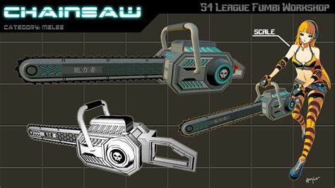 ArtStation - S4 League Chainsaw Weapon Design