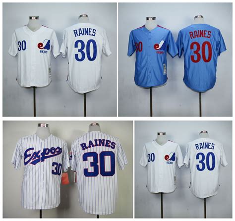 2017 Tim Raines Jersey Cheap Montreal Expos #30 Tim Raines Jersey ...