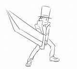 Professor Layton Coloring Pages sketch template