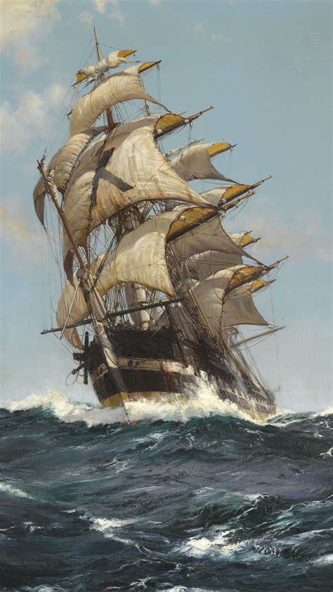 Phone Wallpapers (Curated) | Sailing ships, Ship paintings, Ship art