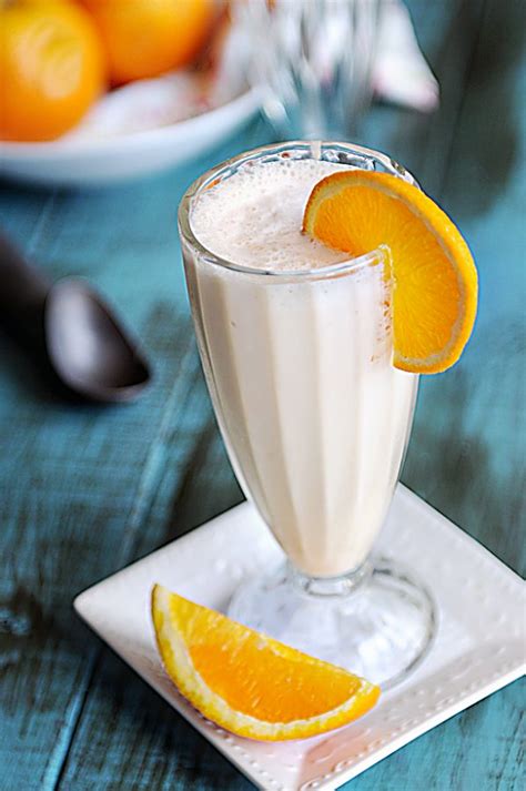 Creamy Orange Milkshake Recipe from Dine and Dish