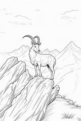 Coloring Pages Of mountain goats goat coloring  sketch template