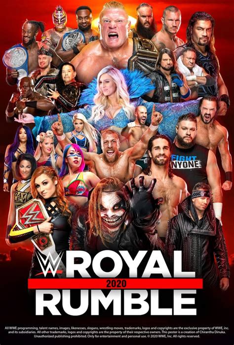 WWE Royal Rumble 2020 Poster by Chirantha on DeviantArt | Wwe royal ...