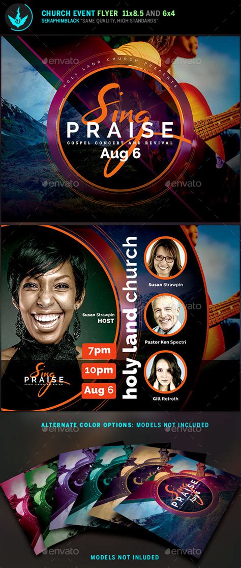 Sing Praise Gospel Concert Flyer Template by SeraphimBlack | GraphicRiver