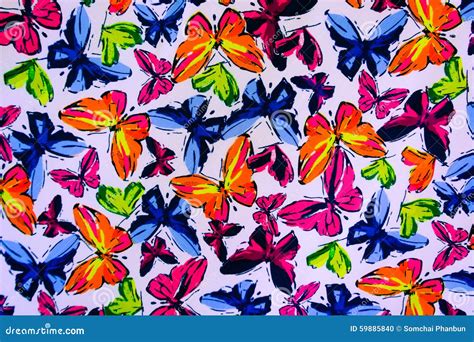 Texture Fabric of Butterfly Stock Photo - Image of contour, multicolored: 59885840