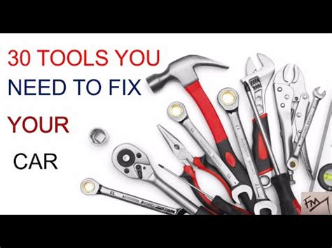 30 TOOLS YOU NEED TO FIX YOUR CAR. - YouTube