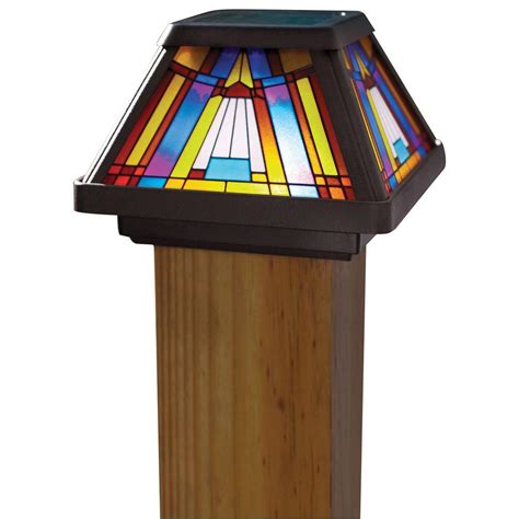 Moonrays Inglenook Solar Multi-Color Outdoor Integrated LED Post Cap Deck Light-91241 - The Home ...