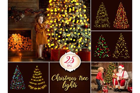 25 Christmas Tree Lights Overlays