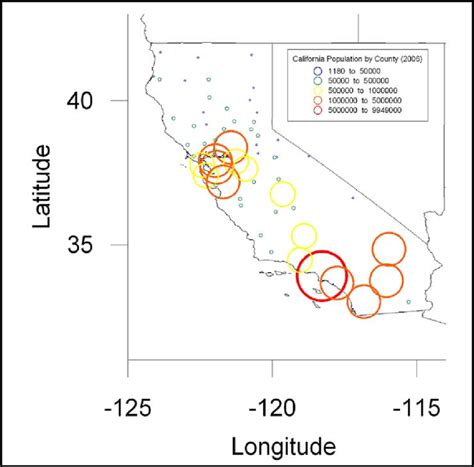 California Population Map and Correspondence with Coastal Cooling Trends | Download Scientific ...