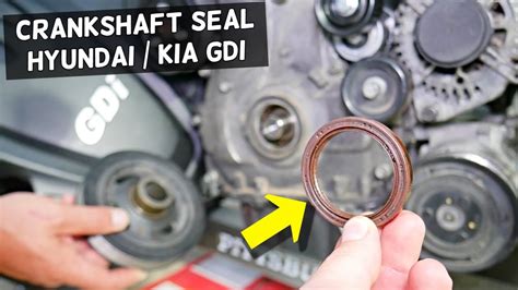 FRONT CRANKSHAFT SEAL REPLACEMENT REMOVAL HYUNDAI KIA GDI,