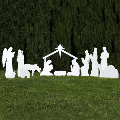 Silhouette Outdoor Nativity Set - Full Scene | Outdoor Nativity Store