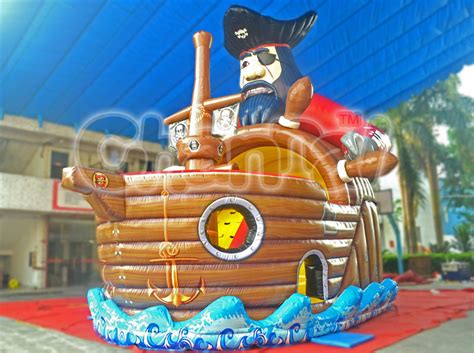 Pirate Ship Captain Inflatable Slide - Channal Inflatables