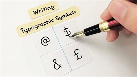 Basic Handwriting: TYPOGRAPHIC SYMBOLS | Typographic, Writing, Symbols and meanings