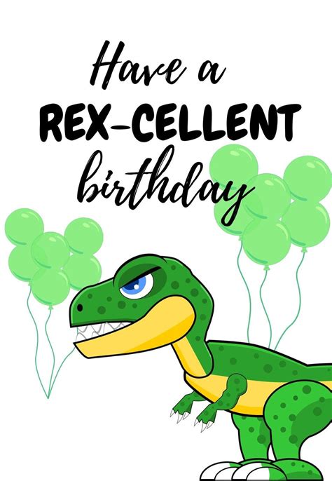 Dinosaur Birthday Card Printable - Printable Word Searches