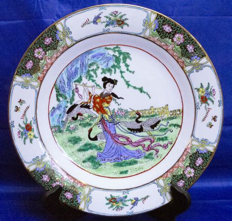 Beautiful Large Hand-Painted Decorated Porcelain Plate, Made In China ...