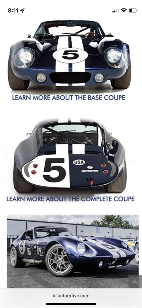 Factory Five Daytona Coupe kit car | Factory five, Daytona coupe, Kit cars