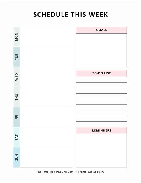 Weekly Schedule Template – Free Planners to Boost Your Life!