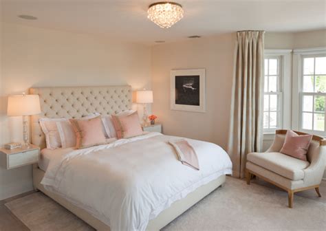 Pink and Beige Bedroom - Transitional - bedroom - Robyn Karp Interiors