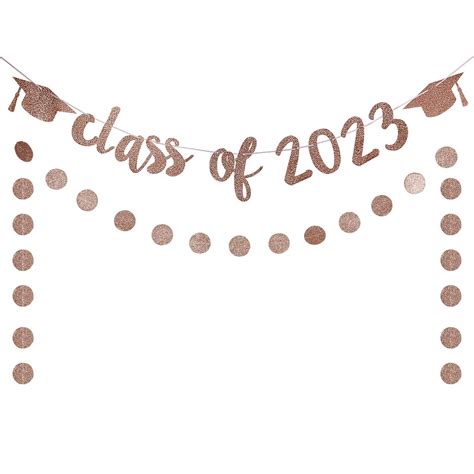 Buy Class of 2023 Banner Rose Gold Graduation Banner Class of 2023 Sign,Rose Gold Graduation ...
