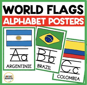 Flags of the World Alphabet Posters / Country Alphabet Posters | TPT