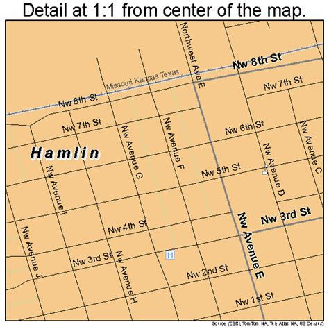 Hamlin Texas Street Map 4831964