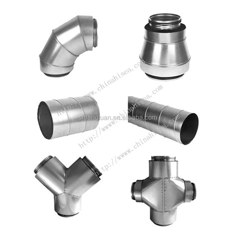 Hvac System Spiral Duct Fittings Pipe Fittings Spiral Reducer Transation Elbow - Buy Spiral Duct ...