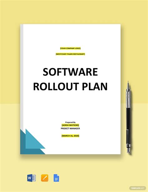 Software Rollout Plan Template in Word, Pages, Google Docs - Download ...