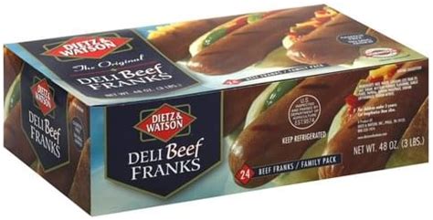 Dietz & Watson Deli, The Original, Family Pack Beef Franks - 24 ea, Nutrition Information | Innit