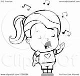 Girl Singing Coloring Pages sketch template