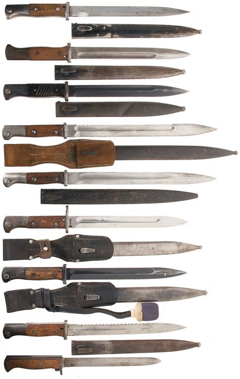 Nine European Bayonets