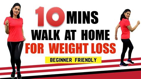 10 Mins Walk At Home For Weight loss | Fat Burning Indoor Walking ...