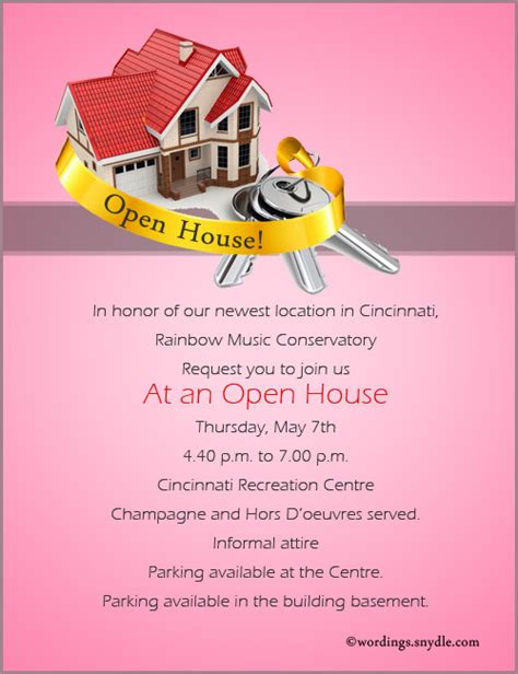 Open House Invitation Email Template