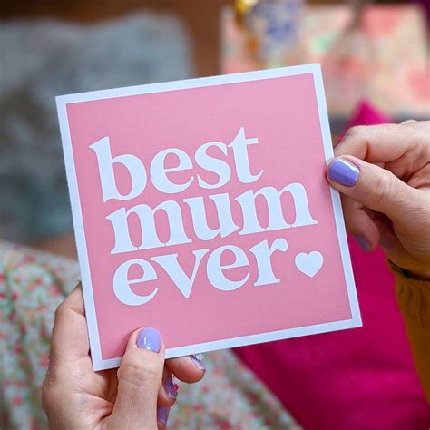 Best Mum Ever Card By Hands & Hearts