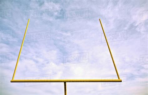 Low angle view of american football goal post - Stock Photo - Dissolve