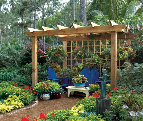 This arbor is the focal point of this Lake Worth, Florida landscape ...