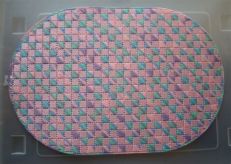 Oval place mat | Plastic canvas patterns, Plastic canvas crafts, Plastic canvas