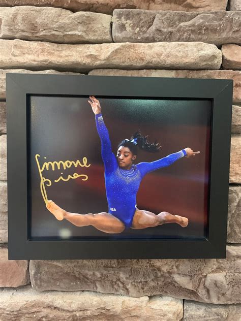 Autographed Simone Biles 8x10inch framed photo. | Etsy