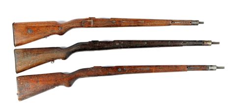 Lot Detail - LOT OF 3: ASSORTED PERIOD MAUSER MILITARY RIFLE STOCKS.