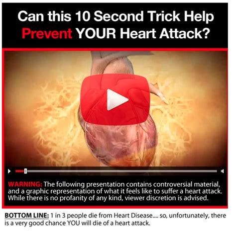 10 Second Trick to Help Prevent Your Heart Attack | Truth In Advertising