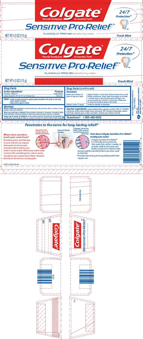 COLGATE SENSITIVE PRO RELIEF- sodium fluoride and potassium nitrate paste, dentifrice