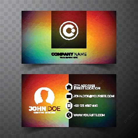 Contemporary Business Card Design With Vector Graphics On A Minimalist Background Vector ...